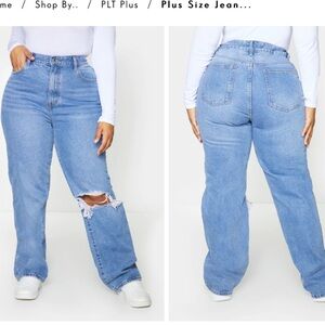 Pretty Little Thing Straight Leg Jeans